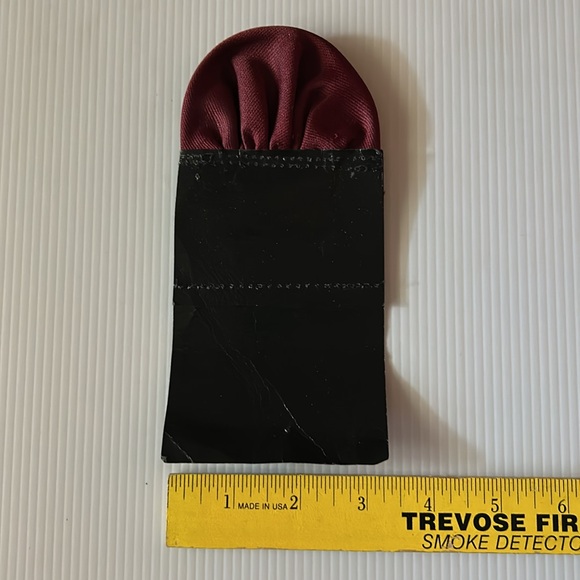 Vintage Burgundy Pocket Handkerchief Square Insert - Picture 4 of 5